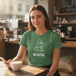 Funny WTF Meme T Shirt Wadafaq Parody Cartoon Tee 03