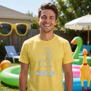 Funny WTF Meme T Shirt Wadafaq Parody Cartoon Tee 05