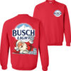 Busch Light Dabbing Santa Sweatshirt, Funny Double Sided Christmas Beer Shirt