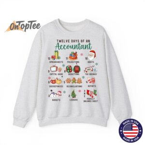 12 Days Christmas Of An Accountant Holiday Sweatshirt 02
