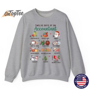 12 Days Christmas Of An Accountant Holiday Sweatshirt 03