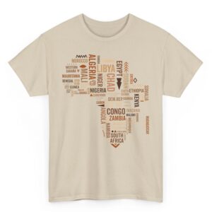 Africa Map Countries Black History Pride African American T-Shirt