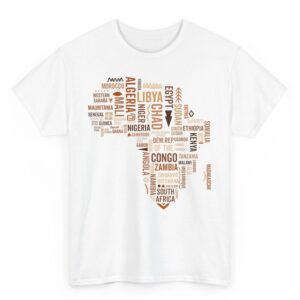 Africa Map Countries Black History Pride African American T Shirt 06