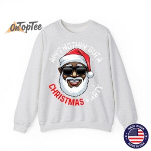 African American Santa Claus Christmas Pajama Shirt Sweatshirt 02