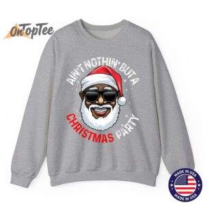 African American Santa Claus Christmas Pajama Shirt Sweatshirt 03
