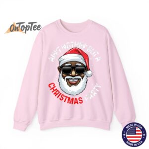 African American Santa Claus Christmas Pajama Shirt Sweatshirt 05