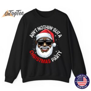 African American Santa Claus Christmas Pajama Shirt Sweatshirt 07