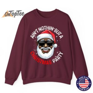 African American Santa Claus Christmas Pajama Shirt Sweatshirt 08