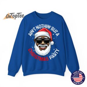 African American Santa Claus Christmas Pajama Shirt Sweatshirt 10