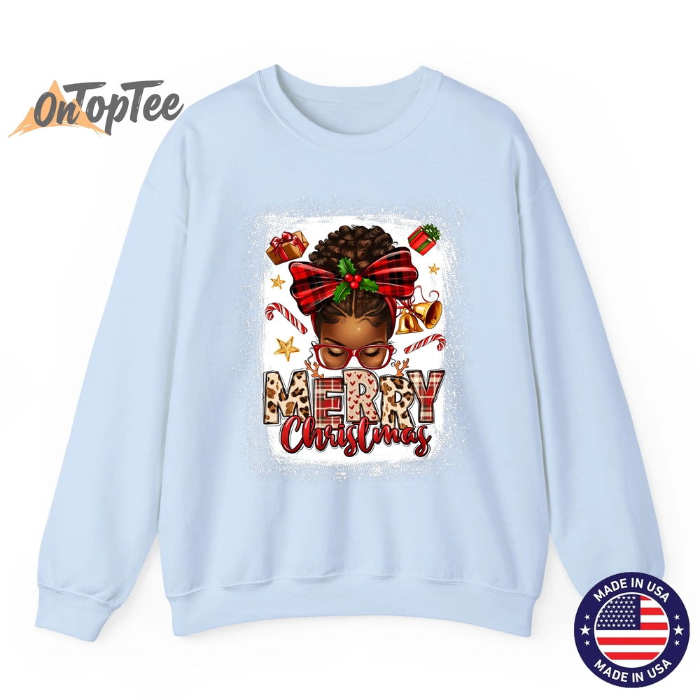 African American Women Bleached Woman Merry Christmas Sweatshirt African American Women Bleached Woman Merry Christmas Sweatshirt