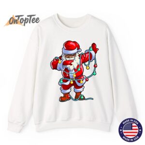 Afro Santa Claus Christmas Sweatshirt African American Xmas 11