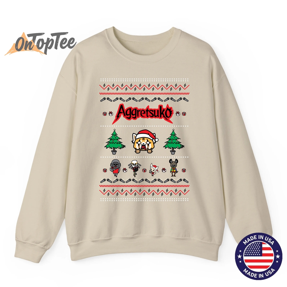 Aggretsuko Ugly Christmas Rage Sweatshirt Aggretsuko Ugly Christmas Rage Sweatshirt