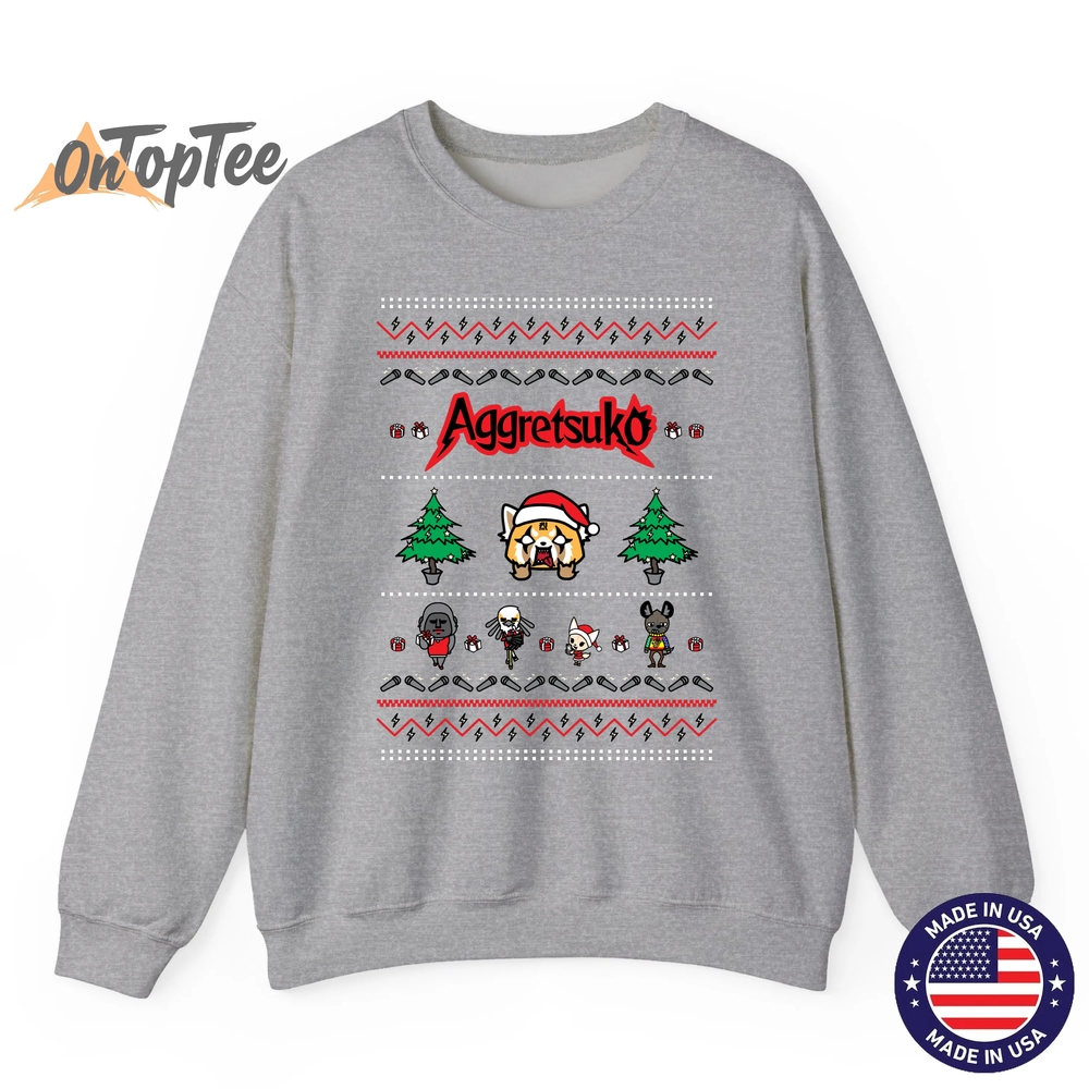 Aggretsuko Ugly Christmas Rage Sweatshirt Aggretsuko Ugly Christmas Rage Sweatshirt