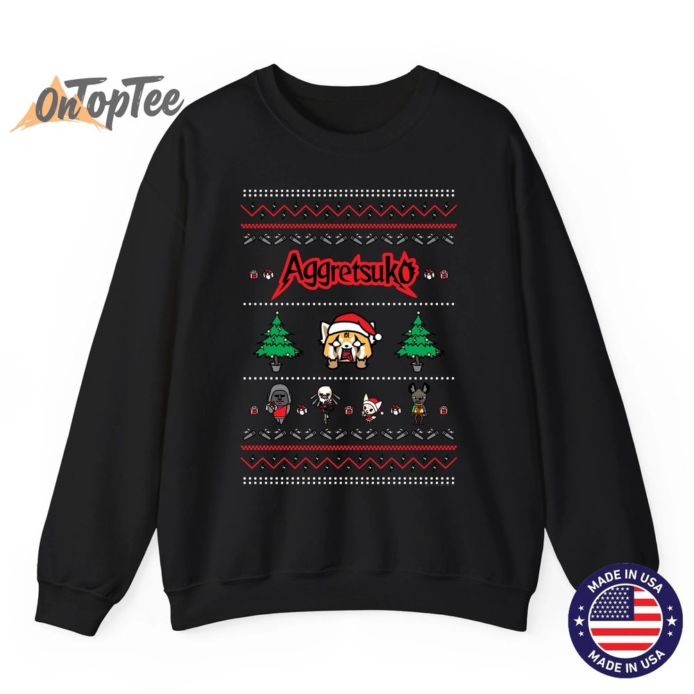 Aggretsuko Ugly Christmas Rage Sweatshirt Aggretsuko Ugly Christmas Rage Sweatshirt