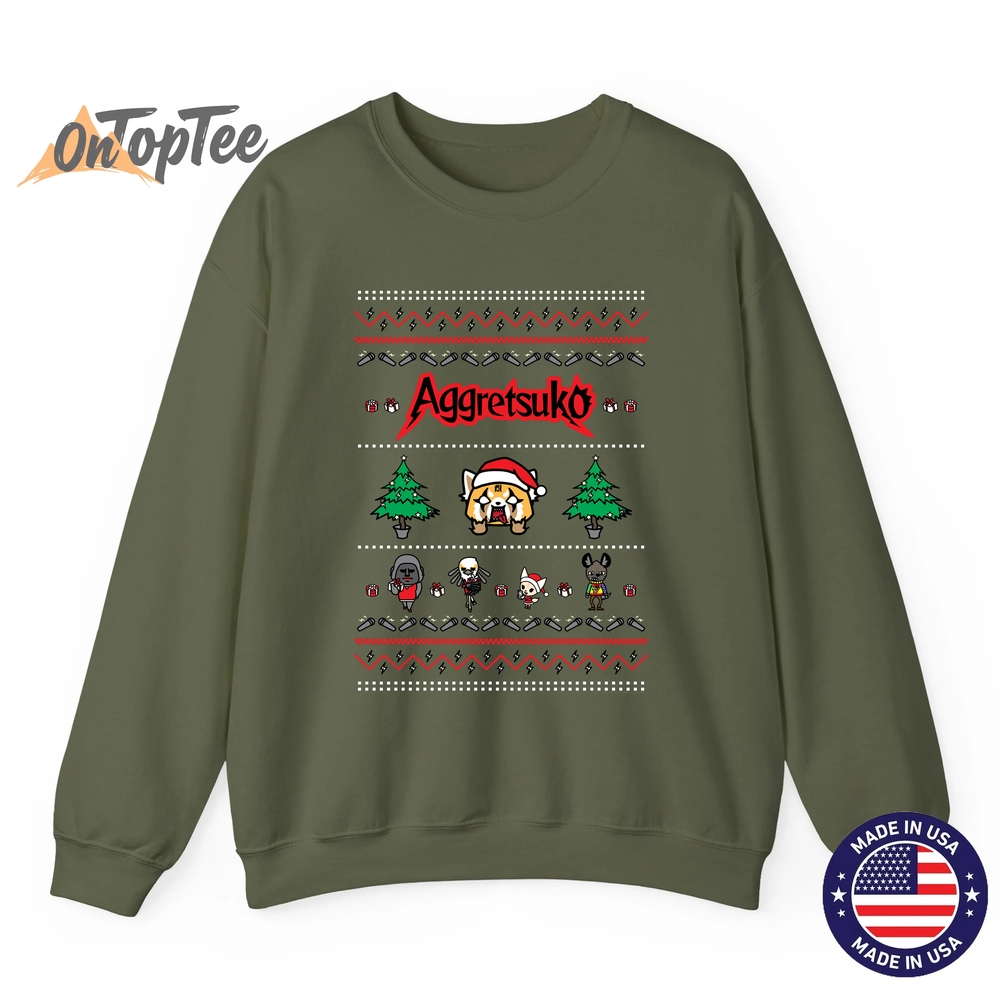 Aggretsuko Ugly Christmas Rage Sweatshirt Aggretsuko Ugly Christmas Rage Sweatshirt