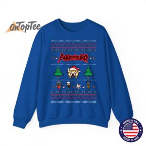 Aggretsuko Ugly Christmas Rage Sweatshirt 9 Aggretsuko Ugly Christmas Rage Sweatshirt 10