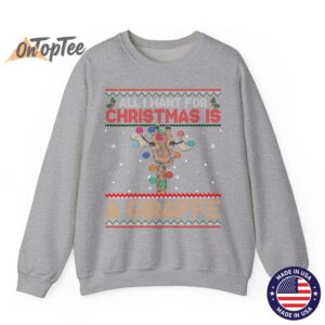 All I Want For Christmas Is A Giraffe Animal Ugly Sweatshirt 03