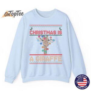 All I Want For Christmas Is A Giraffe Animal Ugly Sweatshirt 04