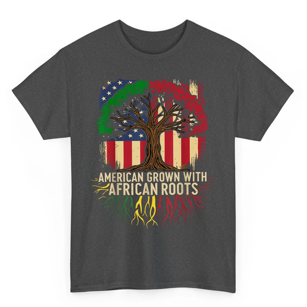 American Grown African USA Flag Black History Month T-Shirt American Grown African USA Flag Black History Month T-Shirt