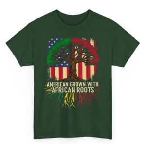 American Grown African USA Flag Black History Month T-Shirt 2 American Grown African USA Flag Black History Month T Shirt 03