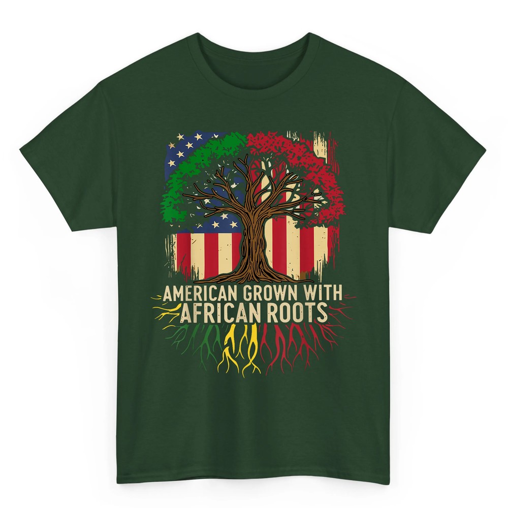 American Grown African USA Flag Black History Month T-Shirt American Grown African USA Flag Black History Month T-Shirt