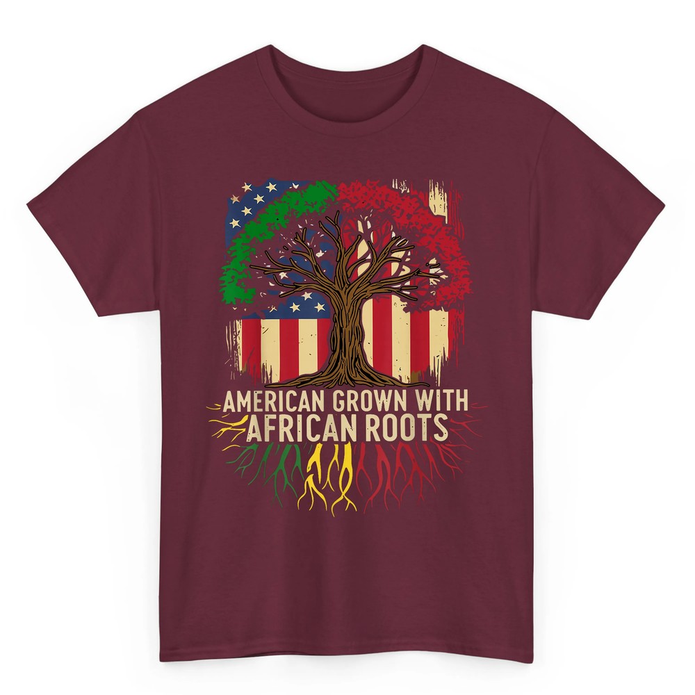 American Grown African USA Flag Black History Month T-Shirt American Grown African USA Flag Black History Month T-Shirt