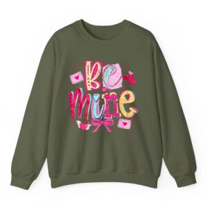Be Mine Preppy Coquette Valentines Christian God Faith Sweatshirt 03