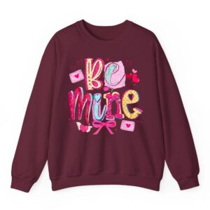 Be Mine Preppy Coquette Valentines Christian God Faith Sweatshirt 05