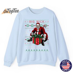 Big Nick Energy Funny Sarcastic Santa Ugly Christmas Sweatshirt 04