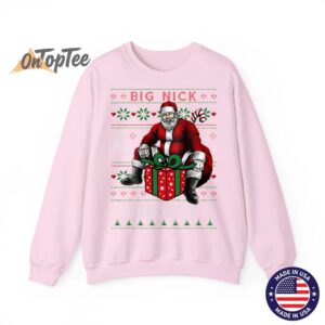 Big Nick Energy Funny Sarcastic Santa Ugly Christmas Sweatshirt 05