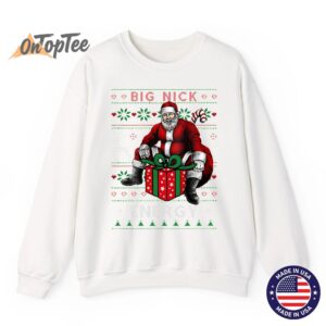 Big Nick Energy Funny Sarcastic Santa Ugly Christmas Sweatshirt 11