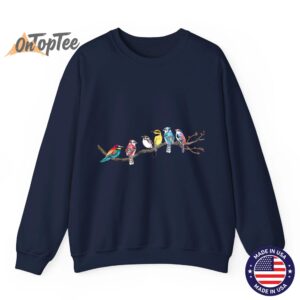 Bird Watching Birds on a Branch Bird Watcher Sweatshirt 04
