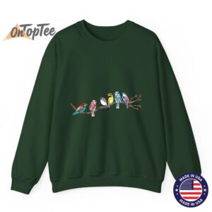 Bird Watching Birds on a Branch Bird Watcher Sweatshirt 06