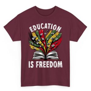 Black History Education is Freedom Books Black History T-Shirt 4 Black History Education is Freedom Books Black History T Shirt 05