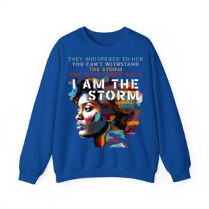 Black History Month Shirt African Woman Afro I Am The Storm Sweatshirt 04