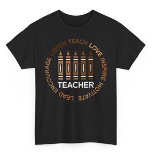 Black History Teacher Teach Love African American Men Women T-Shirt