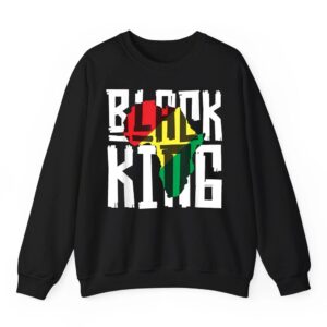 Black King T-Shirt for Boys Men History Month Africa Tribal T-Shirt