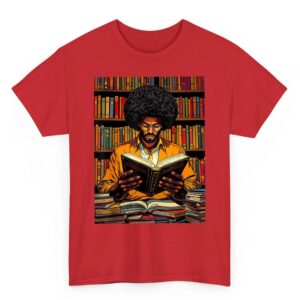 Black Man Reading Book Black History Month Book Lover Afro T Shirt 04