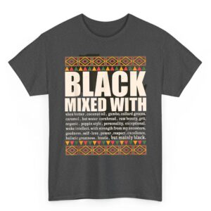Black Mixed With Black History Month Afro American Women T Shirt 02