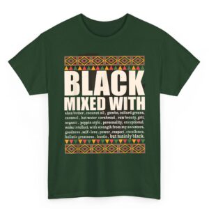 Black Mixed With Black History Month Afro American Women T Shirt 03