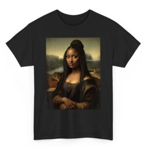 Black Mona Lisa African American Black History Month Funny T-Shirt