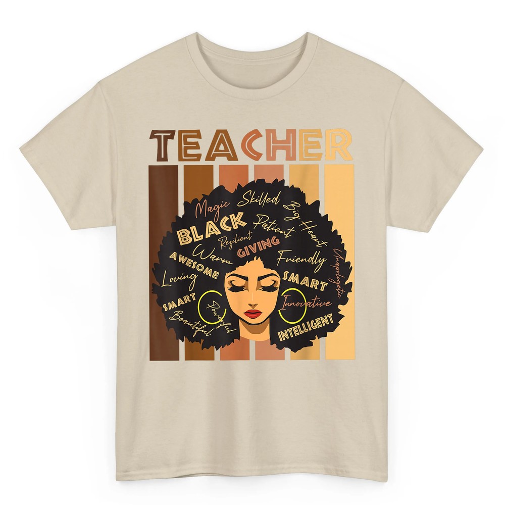 Black Smart Teacher Afro Girl Melanin African American Wowen T-Shirt Black Smart Teacher Afro Girl Melanin African American Wowen T-Shirt