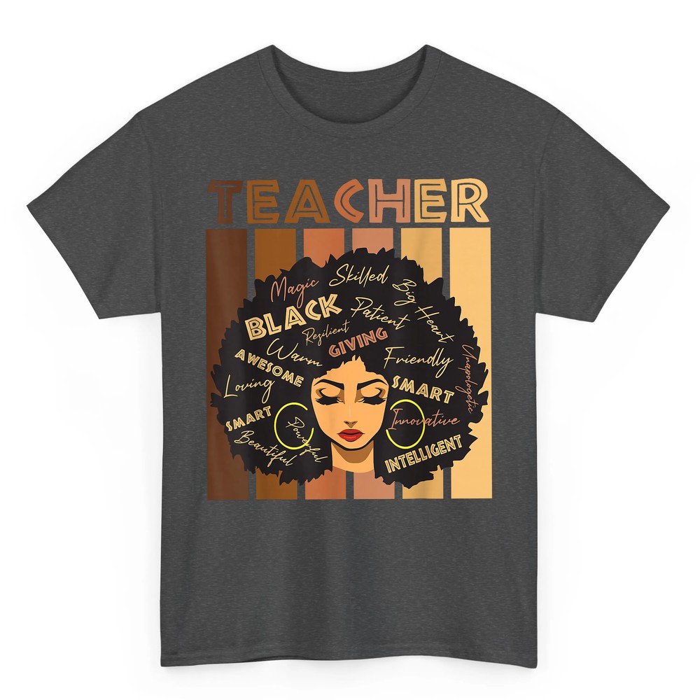 Black Smart Teacher Afro Girl Melanin African American Wowen T-Shirt Black Smart Teacher Afro Girl Melanin African American Wowen T-Shirt