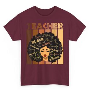 Black Smart Teacher Afro Girl Melanin African American Wowen T-Shirt 4 Black Smart Teacher Afro Girl Melanin African American Wowen T Shirt 05