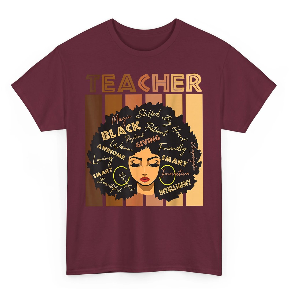 Black Smart Teacher Afro Girl Melanin African American Wowen T-Shirt Black Smart Teacher Afro Girl Melanin African American Wowen T-Shirt