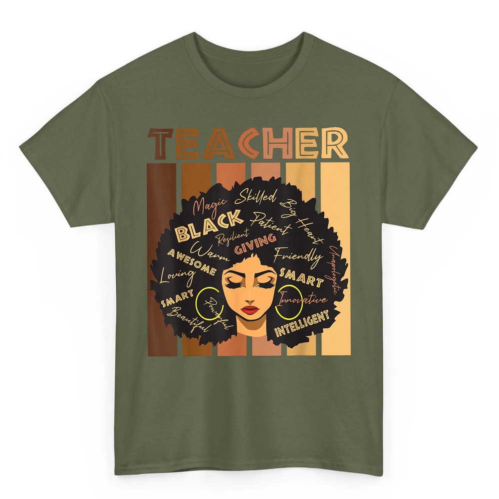 Black Smart Teacher Afro Girl Melanin African American Wowen T-Shirt Black Smart Teacher Afro Girl Melanin African American Wowen T-Shirt