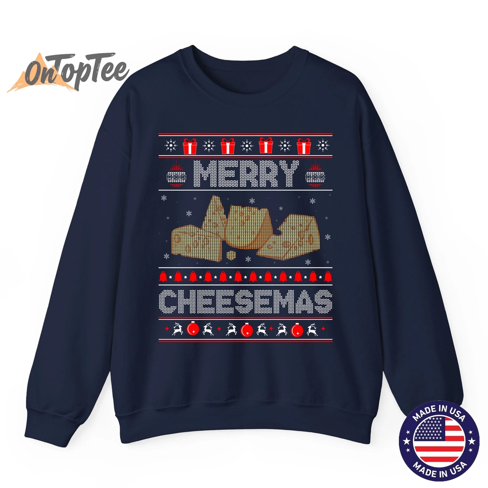 Cheese Tasting Merry Cheesemas Ugly Sweatshirt Cheese Tasting Merry Cheesemas Ugly Sweatshirt