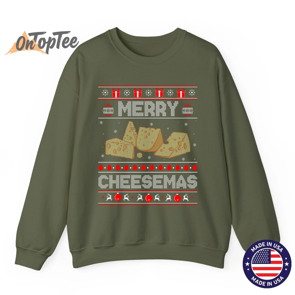 Cheese Tasting Merry Cheesemas Ugly Sweatshirt Cheese Tasting Merry Cheesemas Ugly Sweatshirt