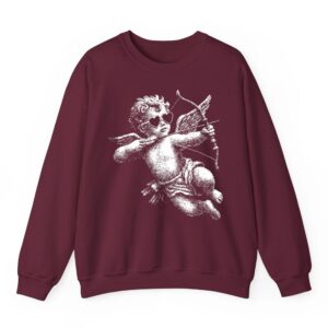 Cherub Angel Cupid Vintage Aesthetic Valentines Day Sweatshirt