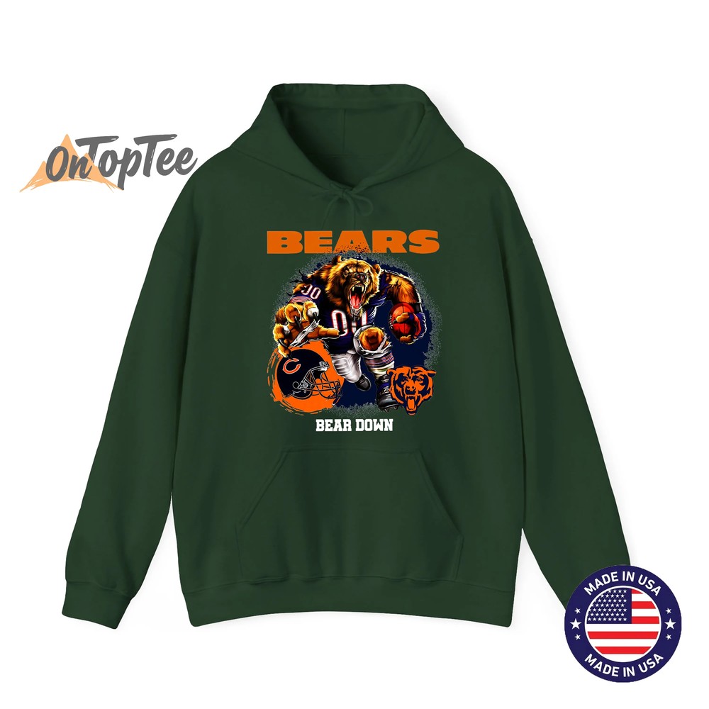 Chicago Bears Bear Down Football Game Day T-Shirt Chicago Bears Bear Down Football Game Day T-Shirt